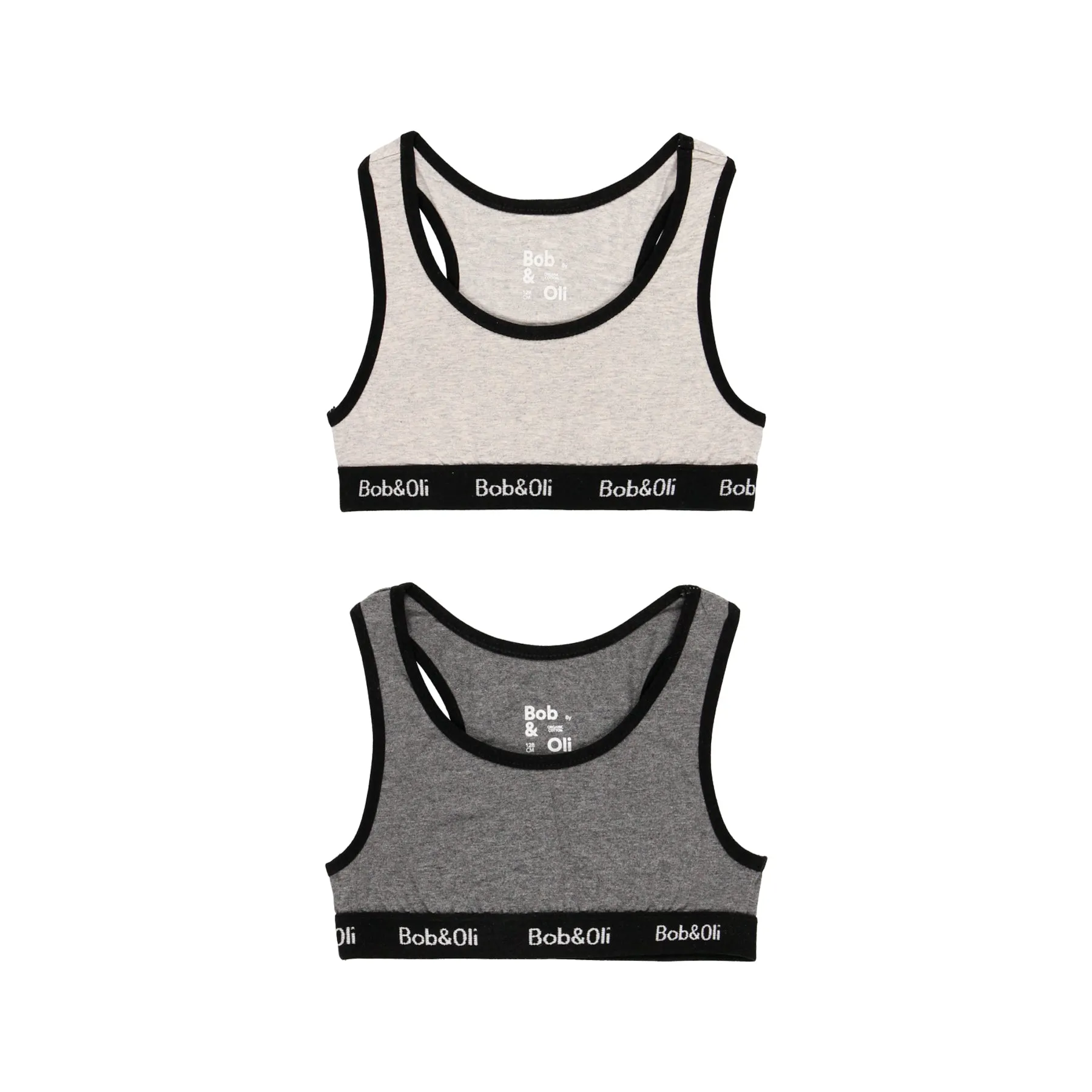 Pack De 2 Tops Color Gris Claro/Oscuro Para Niña BOBOLI