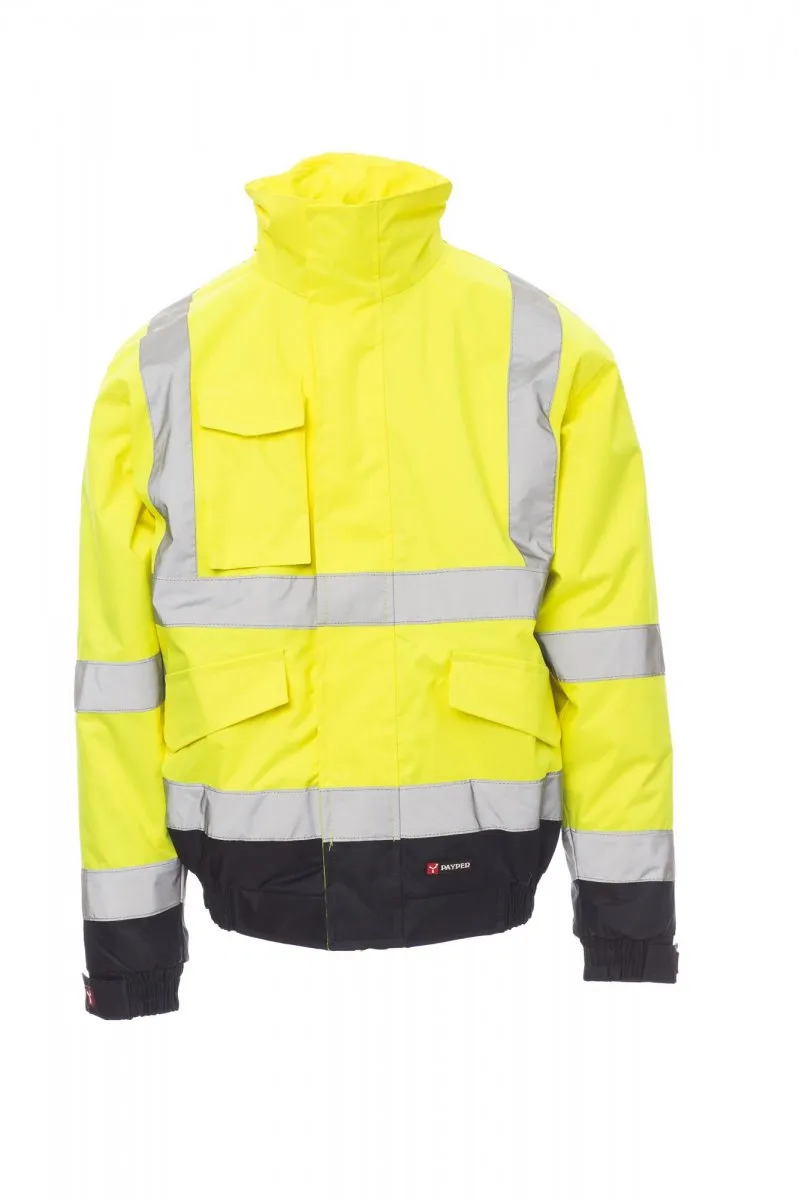 PADDOCK. Chaqueta bicolor de alta visibilidad con bandas reflectantes