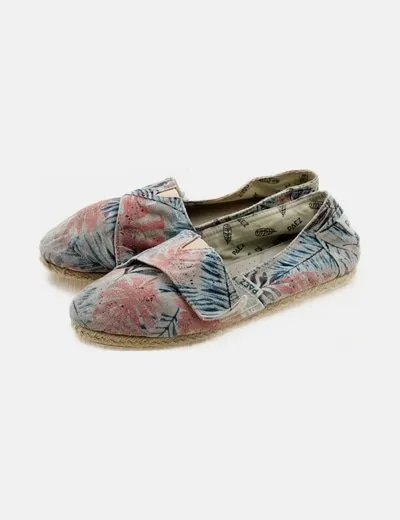 Paez Zapato beige estampado floral