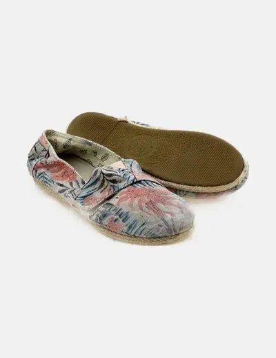Paez Zapato beige estampado floral