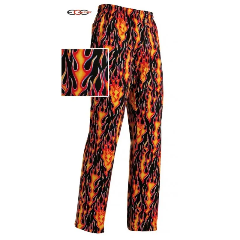 Pantalón cocina fuego flames
