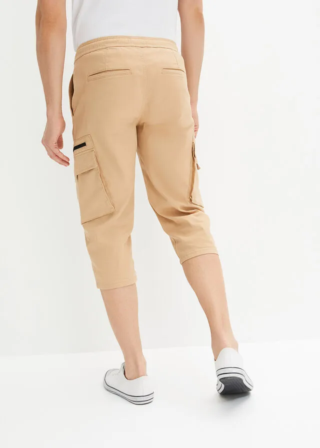 Pantalón con cinturilla elástica Café con leche