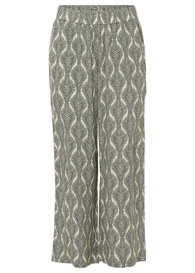 PANTALóN CON CINTURILLA ELáSTICA VERDE OSCUROBEIGE ARENA CON ESTAMPADO GRáFICO
