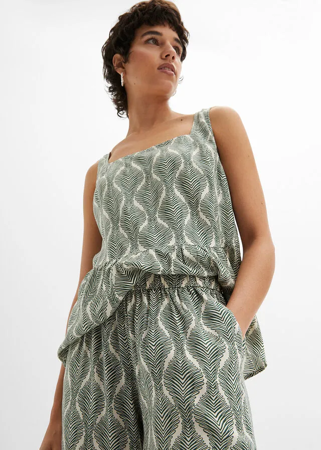PANTALóN CON CINTURILLA ELáSTICA VERDE OSCUROBEIGE ARENA CON ESTAMPADO GRáFICO