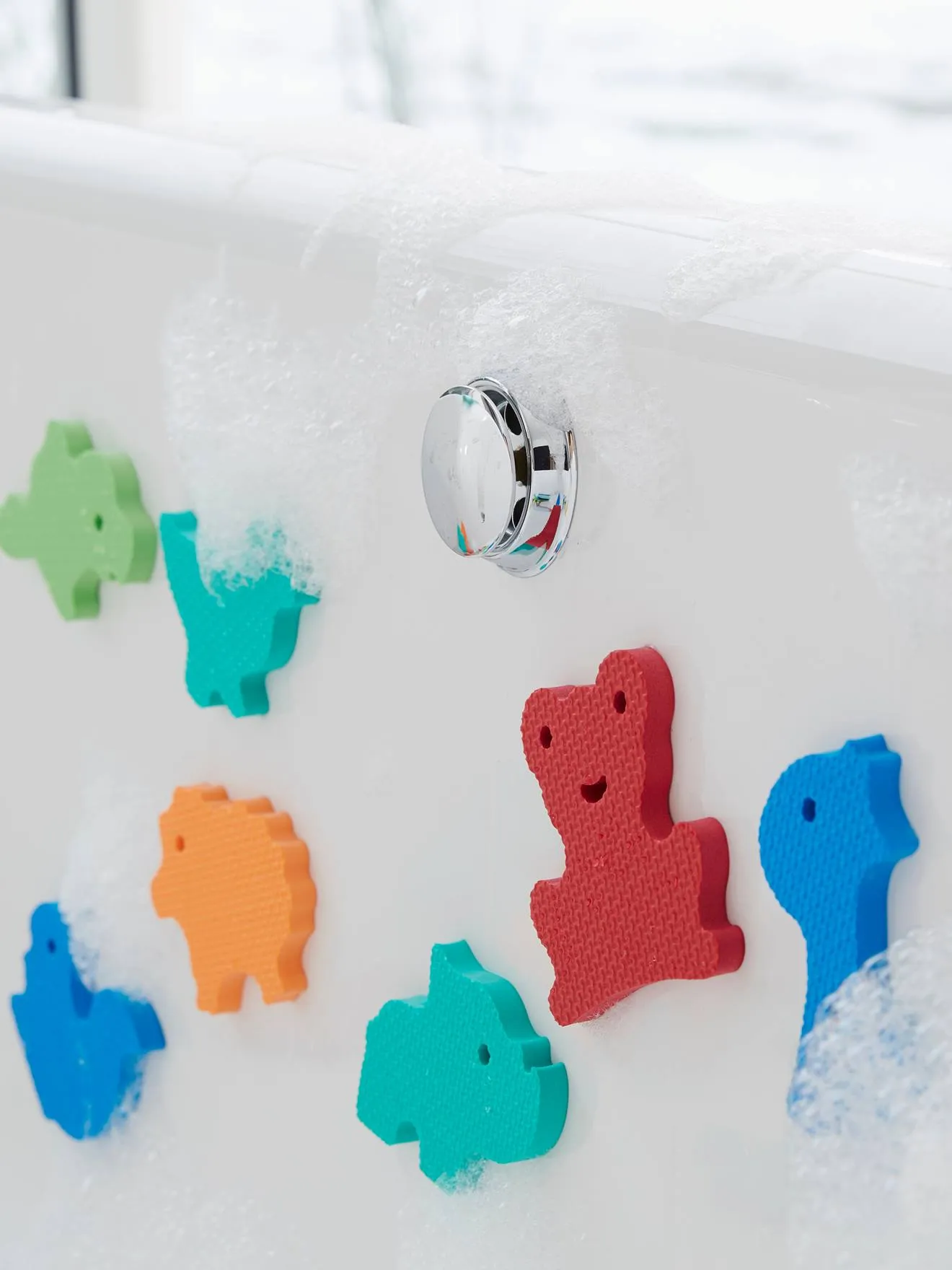 Pegatinas para baño de espuma + red de baño