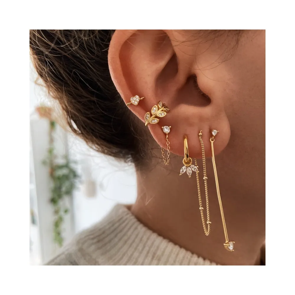 Pendientes Natalia Circonitas Oro (PAR)