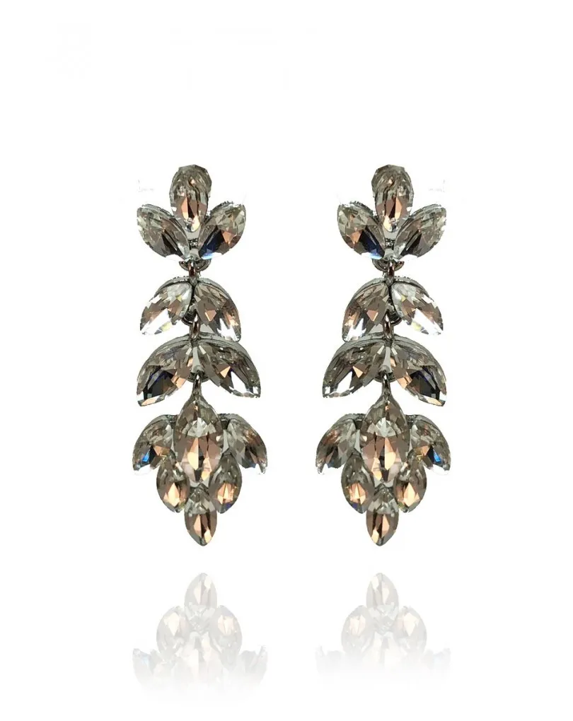 PENDIENTES PARA MUJER EN CRISTAL TRANSPARENTE