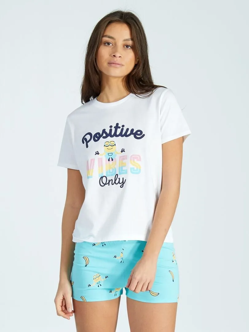 PIJAMA CORTO 'MINIONS'  2 PIEZAS  AZUL