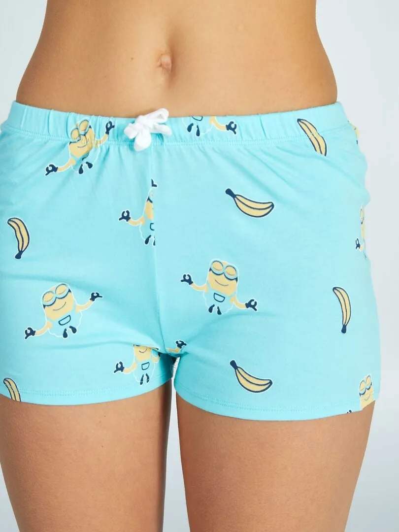 PIJAMA CORTO 'MINIONS'  2 PIEZAS  AZUL