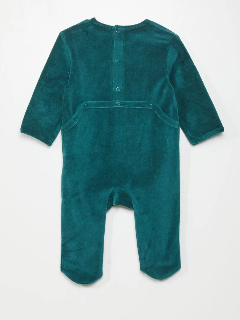 PIJAMA DE TERCIOPELO  VERDE