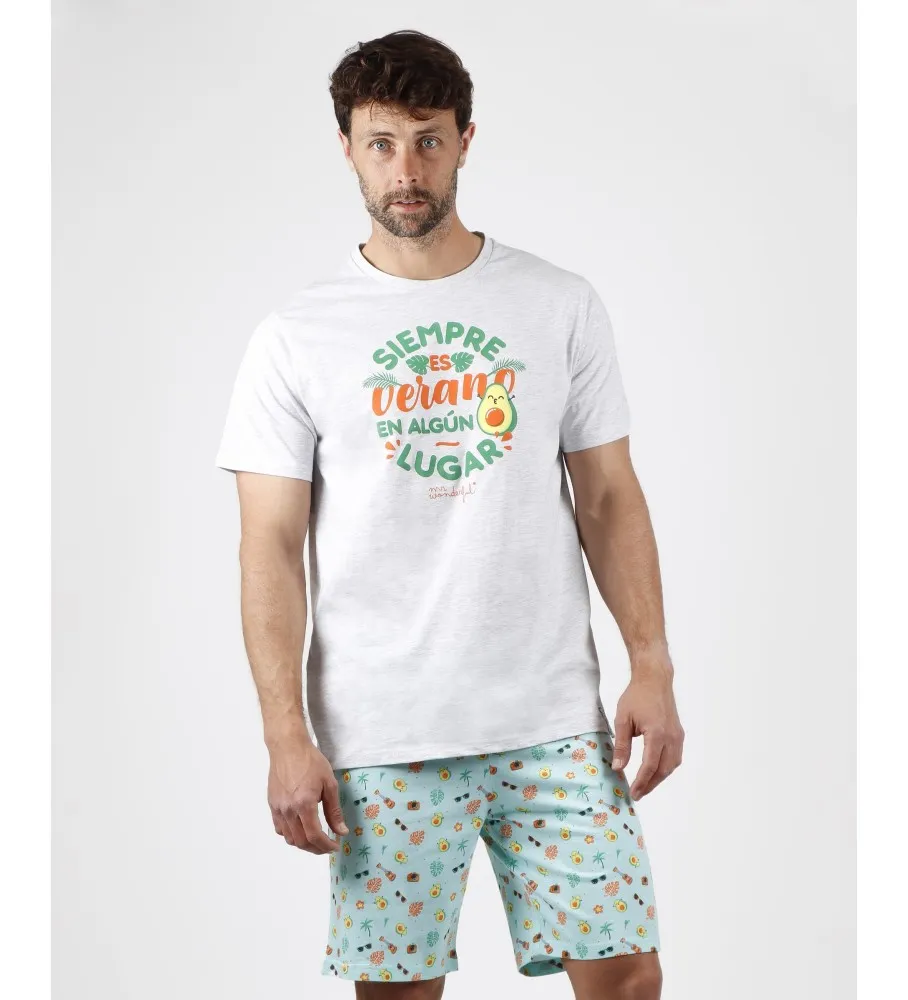 Pijama Manga Corta Siempre es Verano para Hombre