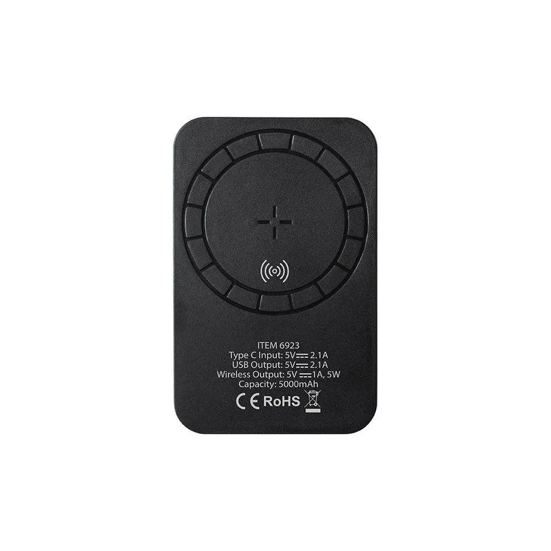Power Bank Vekmar Inalámbrico. Magnético. 5000 mAh. Entrada Tipo C. Cable Incluido