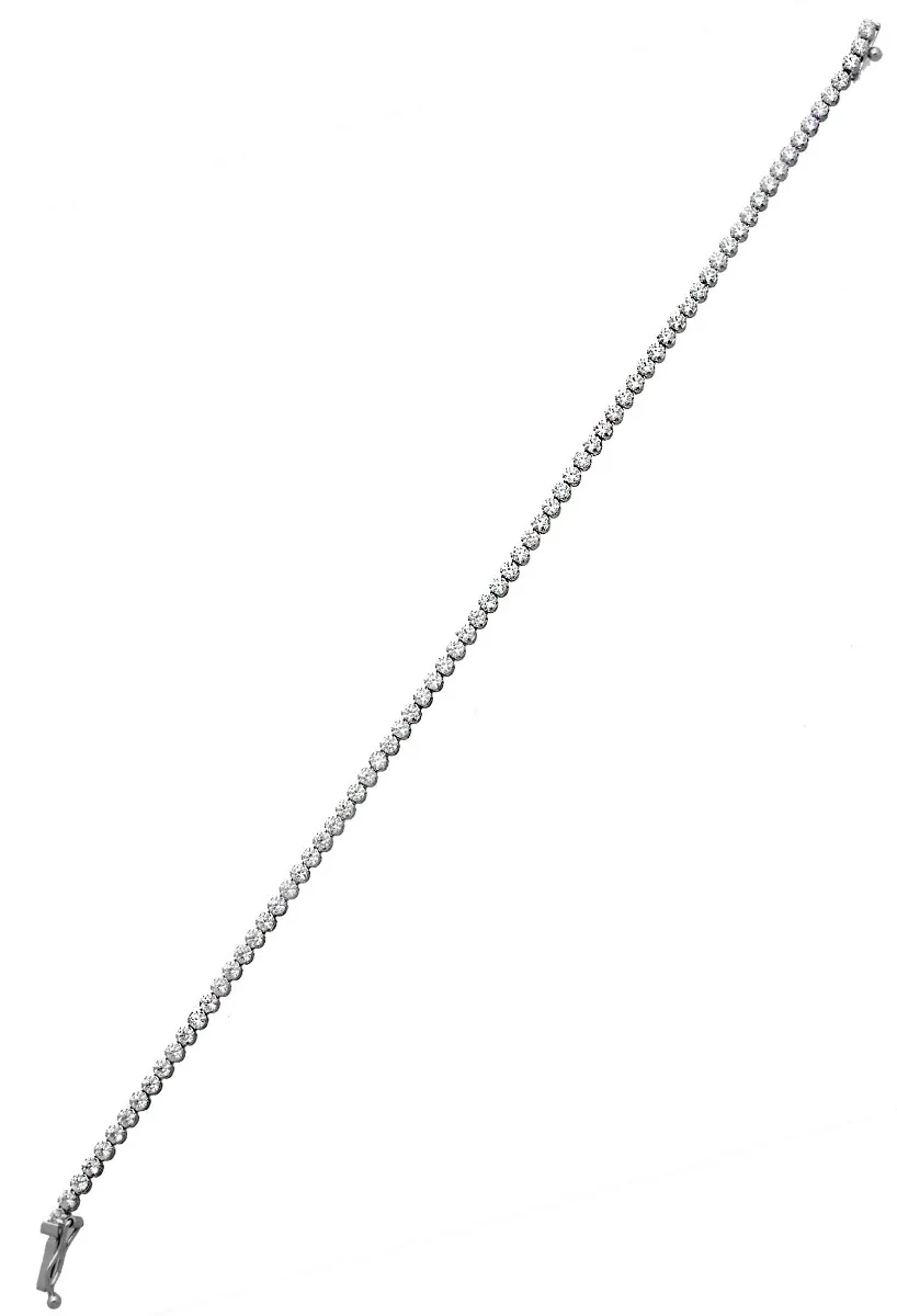 PULSERA DE ORO BLANCO 18K CON CIRCONITAS. 243_34900312