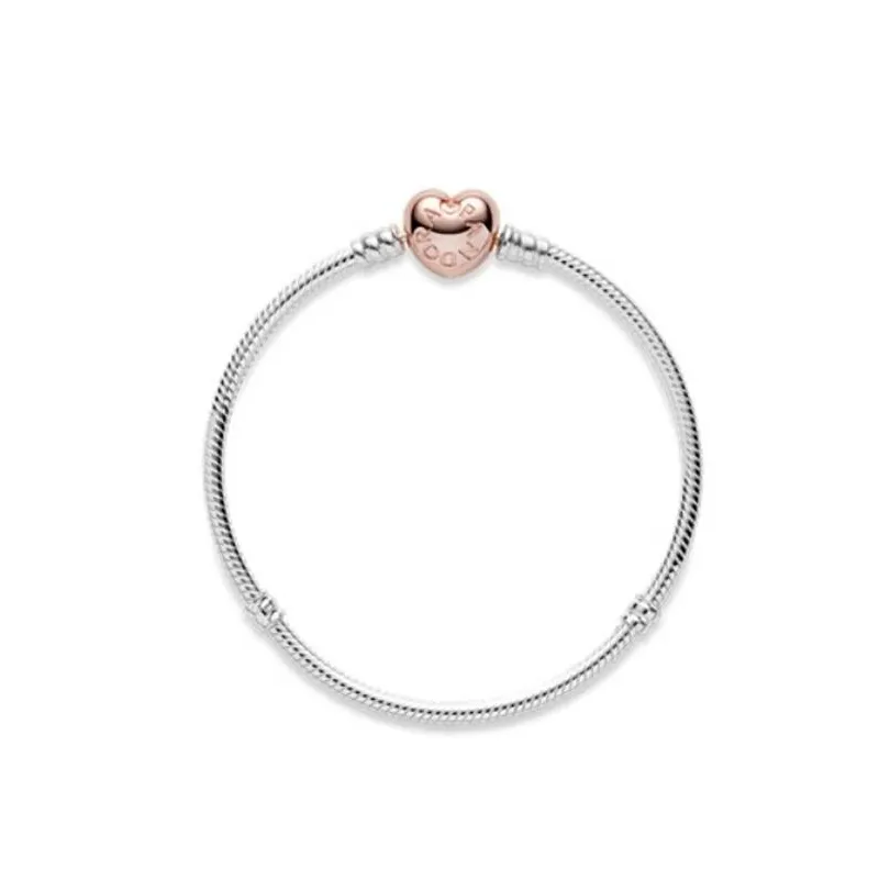 Pulsera Moments PANDORA Rose con cierre Corazón para charms 580719