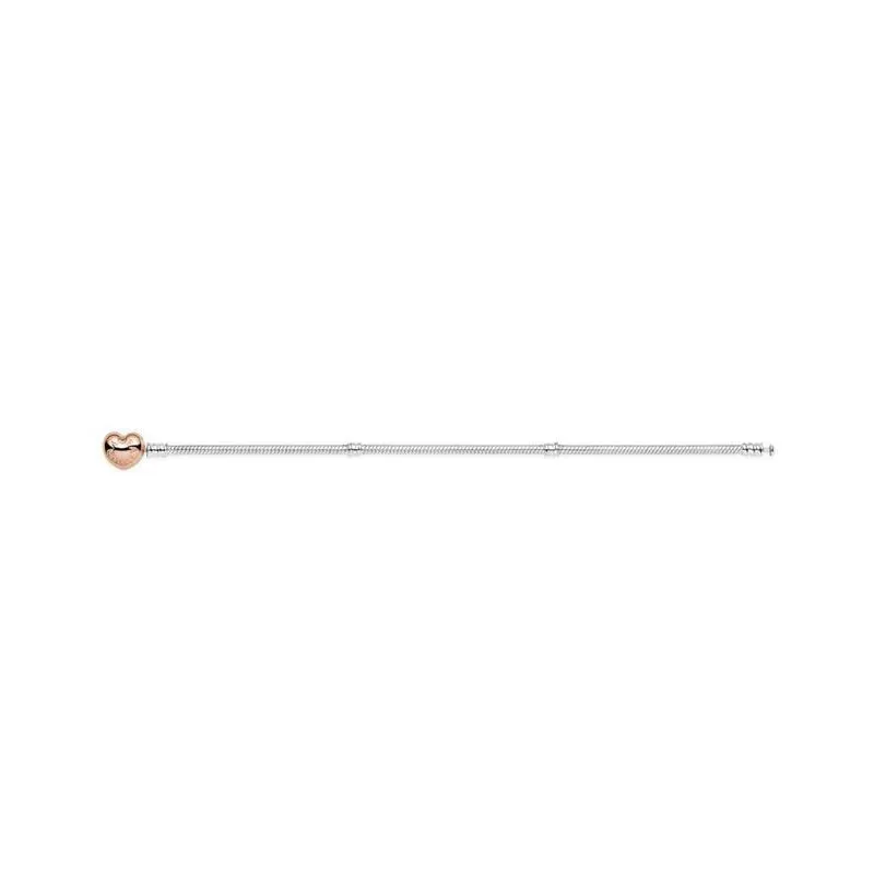 Pulsera Moments PANDORA Rose con cierre Corazón para charms 580719