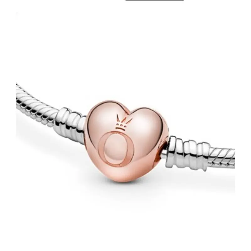 Pulsera Moments PANDORA Rose con cierre Corazón para charms 580719