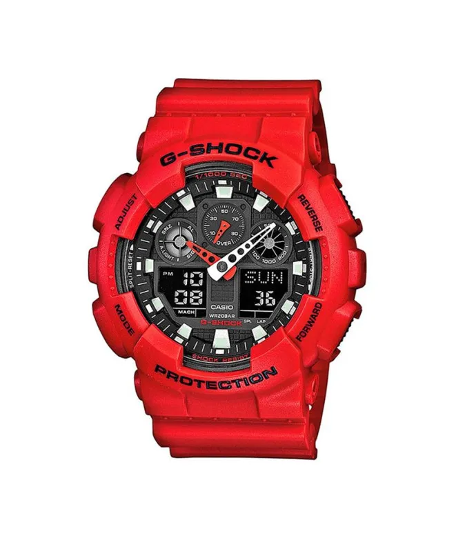 RELOJ CASIO GSHOCK ANALóGICODIGITAL GA100 ROJO