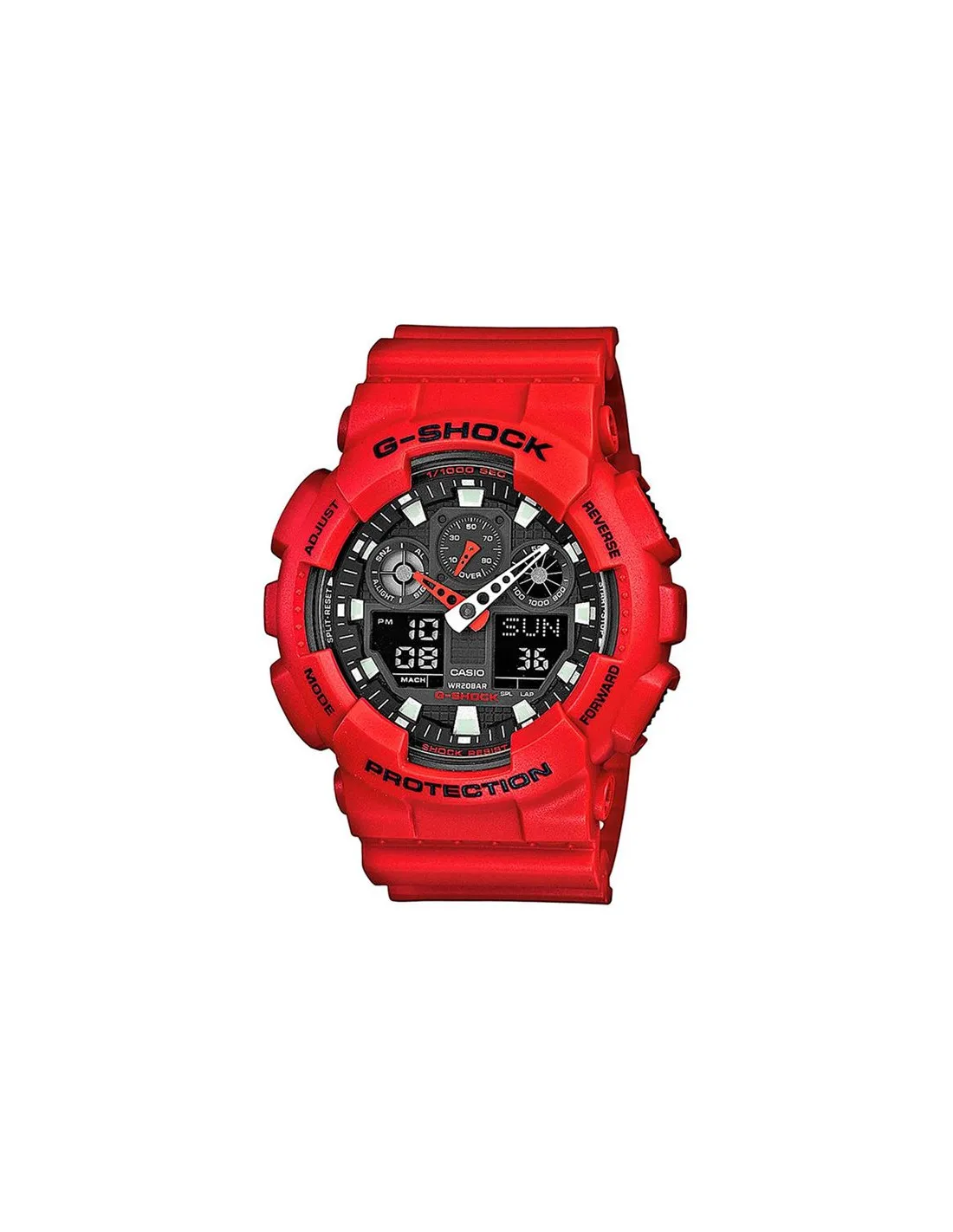 RELOJ CASIO GSHOCK ANALóGICODIGITAL GA100 ROJO