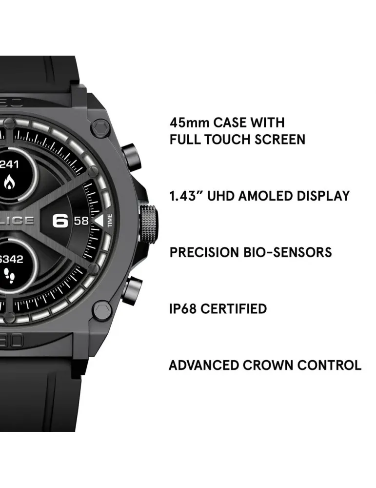 Reloj Smartwatch Police Hombre MyAvatar Negro