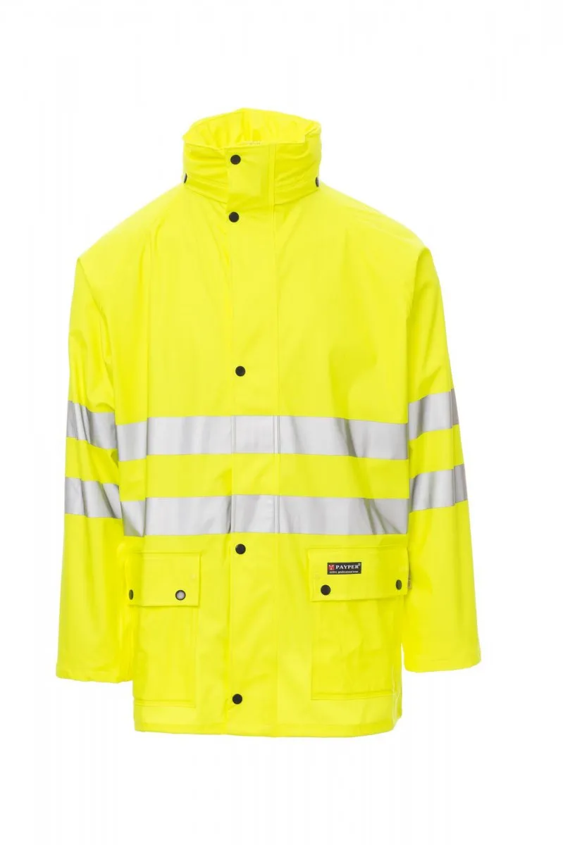 RIVERJACKET. CHAQUETA DE ALTA VISIBILIDAD PARA LLUVIA CON BANDAS 3M