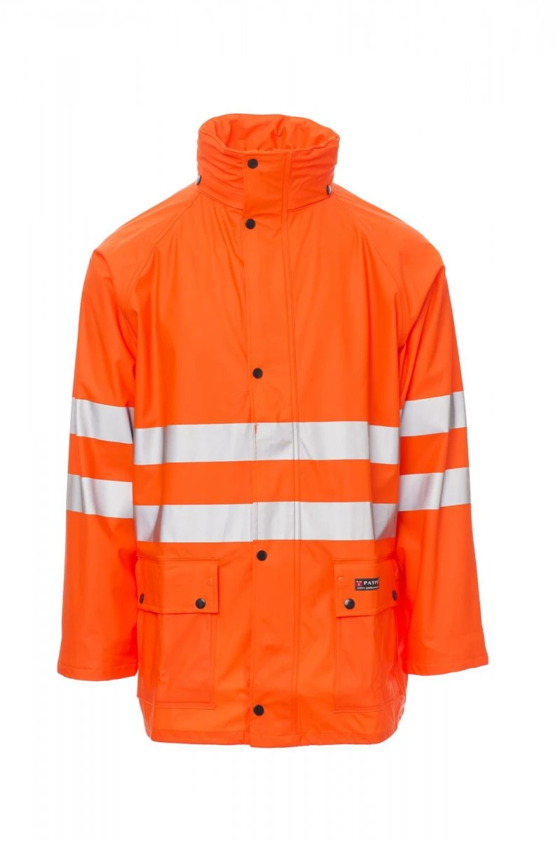 RIVERJACKET. CHAQUETA DE ALTA VISIBILIDAD PARA LLUVIA CON BANDAS 3M