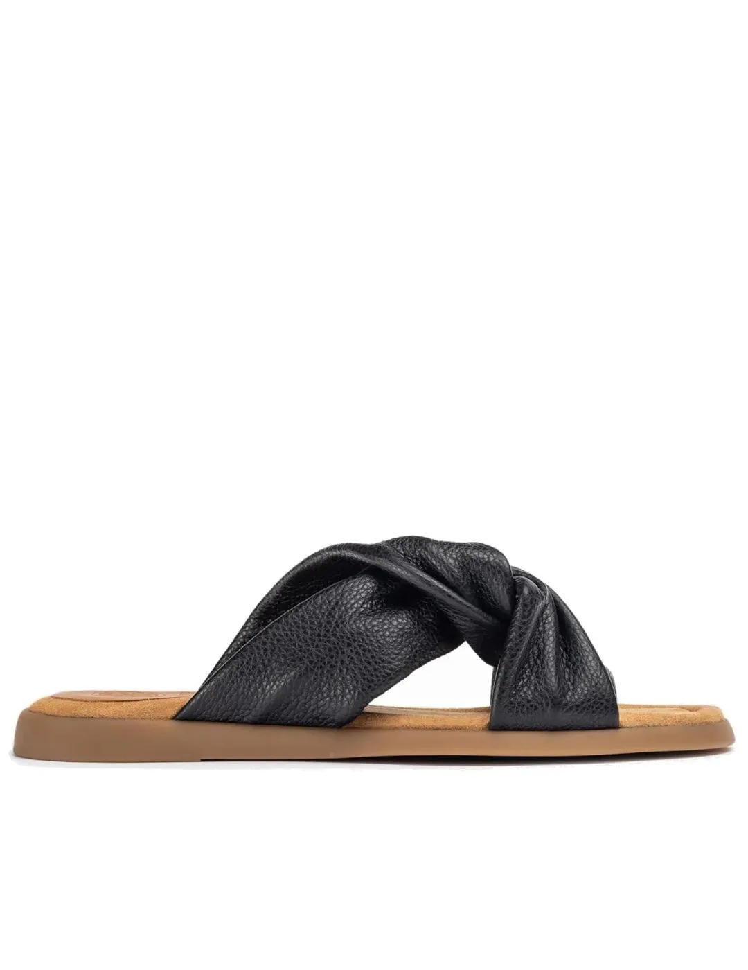 Sandalia Unisa gamby negro tiras cruzadas mujer 