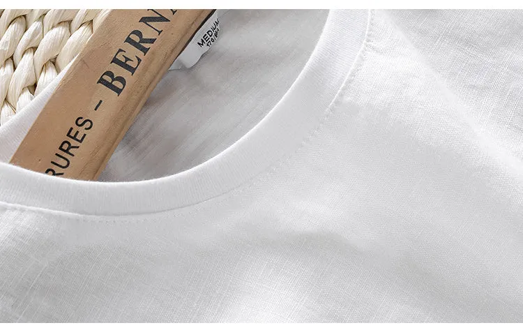 TSHIRT DE LINO PARA HOMBRE CON ESTAMPADO DE RAMA