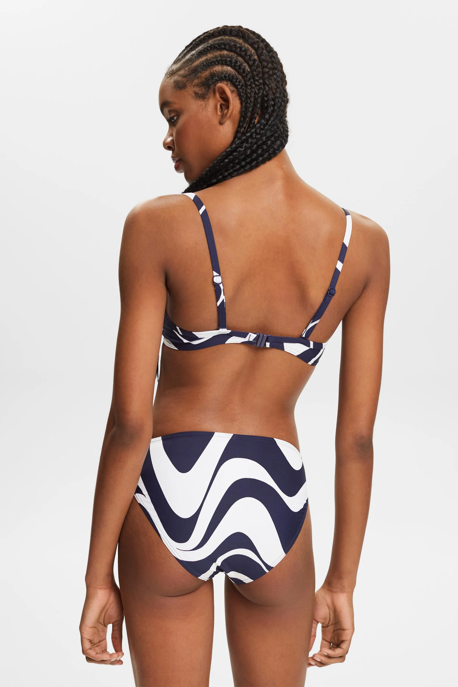 Top de bikini estampado con relleno y aros