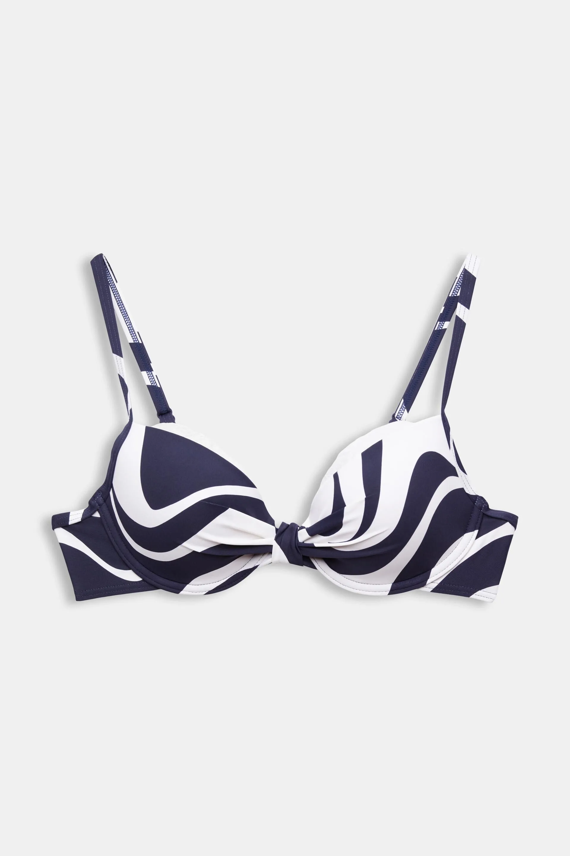 Top de bikini estampado con relleno y aros