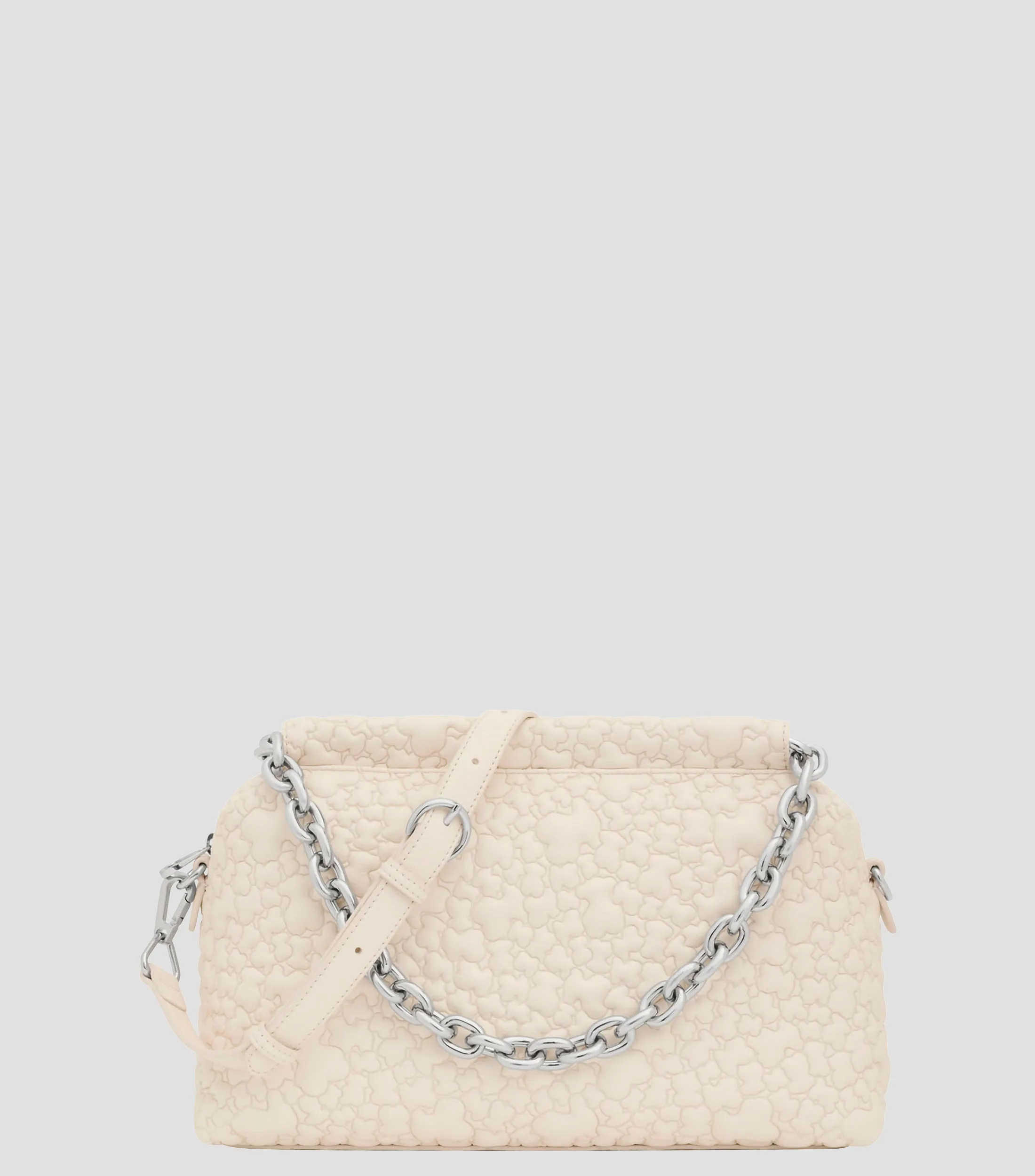 Tous Bolso shoulder Bowling Beige monogram Mujer