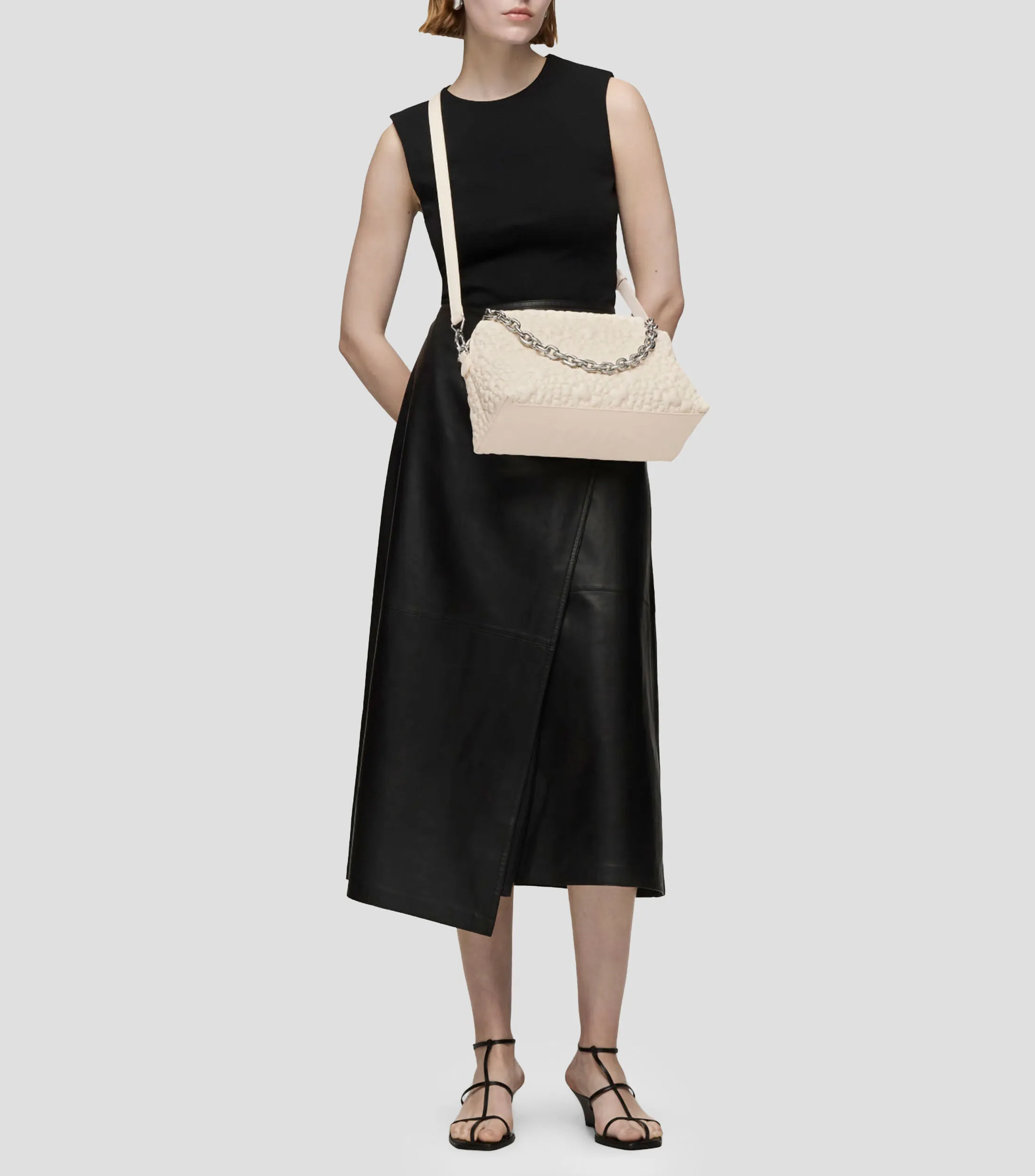 Tous Bolso shoulder Bowling Beige monogram Mujer