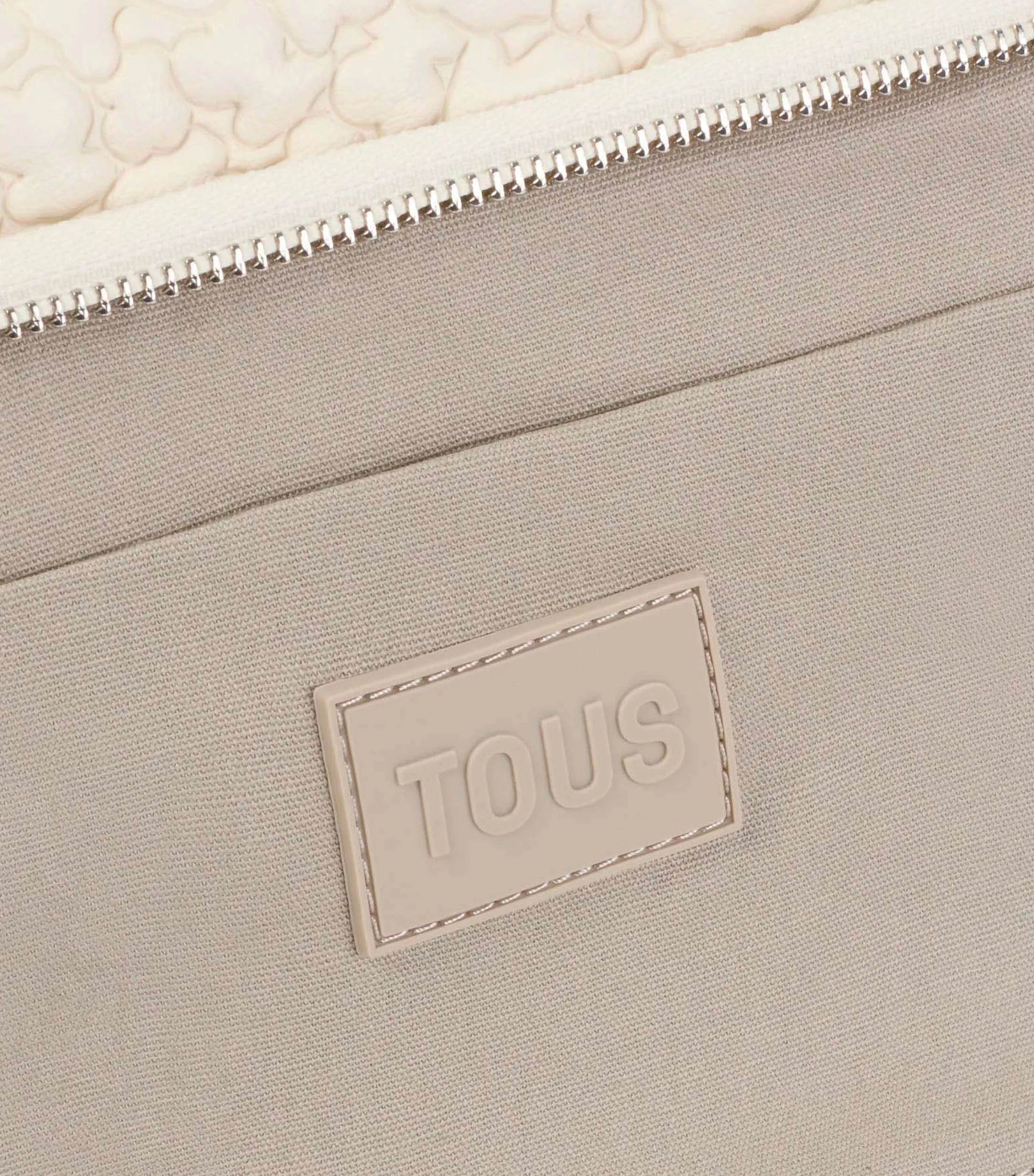 Tous Bolso shoulder Bowling Beige monogram Mujer