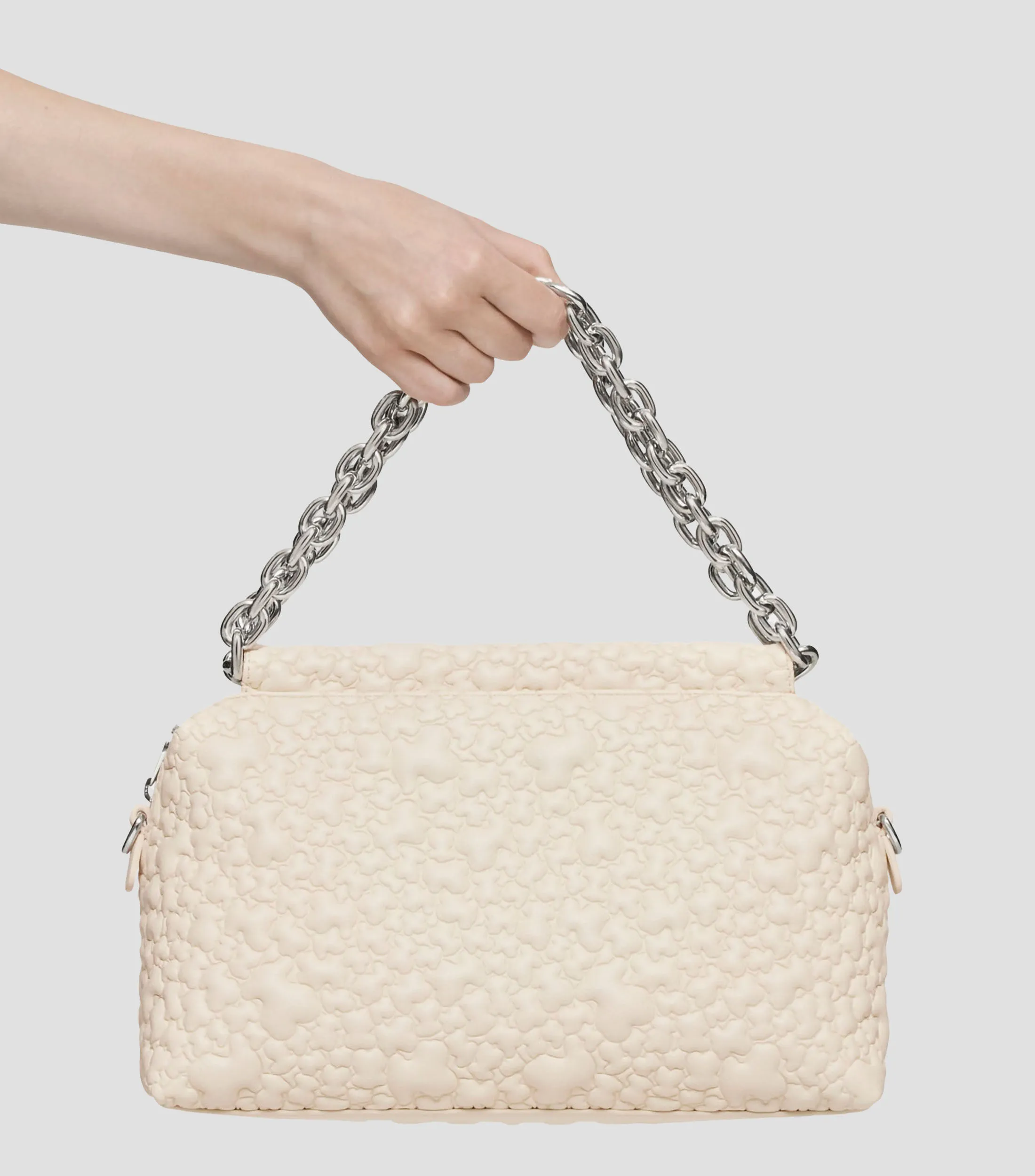 Tous Bolso shoulder Bowling Beige monogram Mujer
