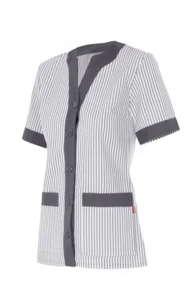 V579 Chaqueta a rayas manga corta mujer