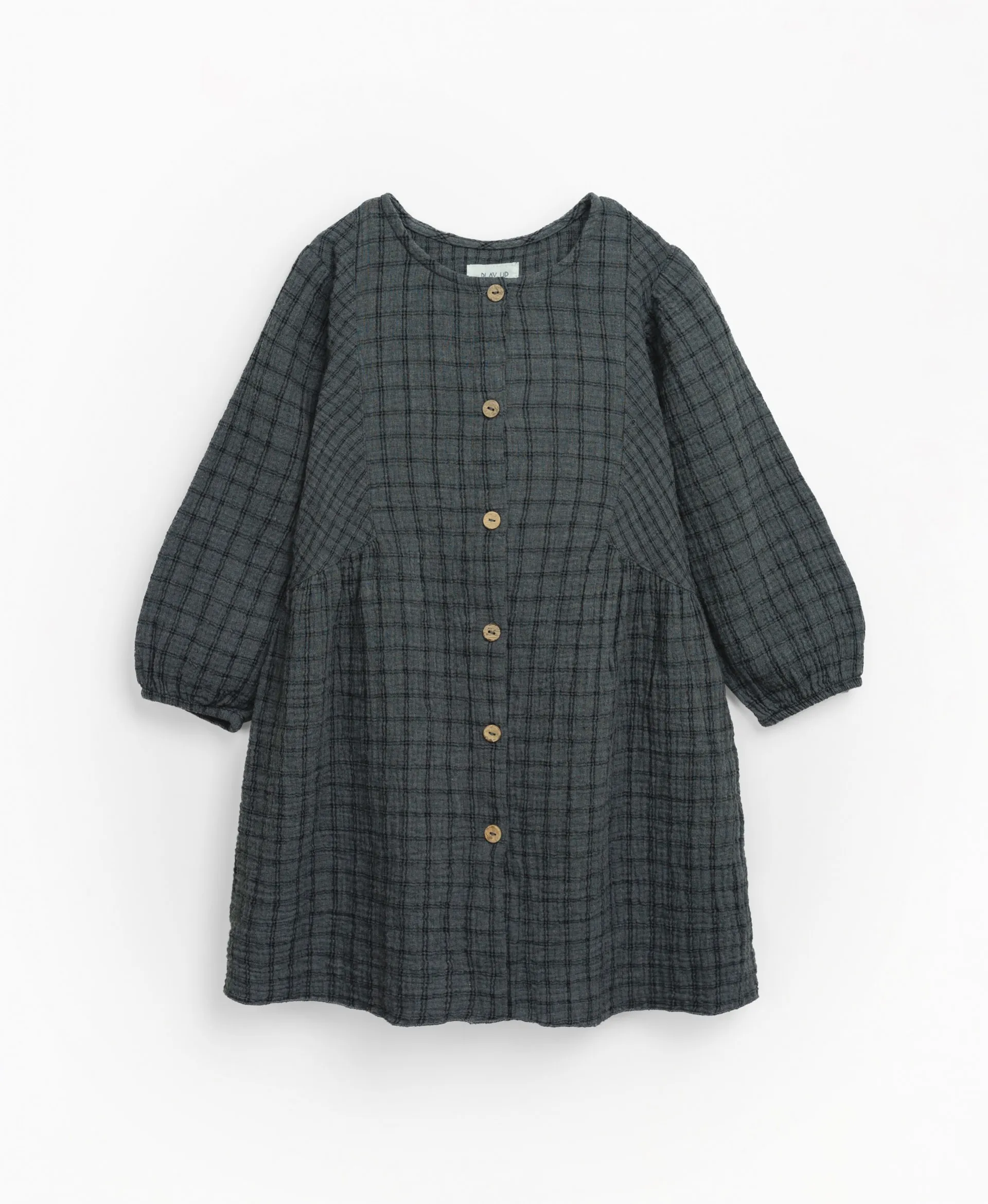 Vestido de tela con estampado de ajedrez | Mother Lúcia