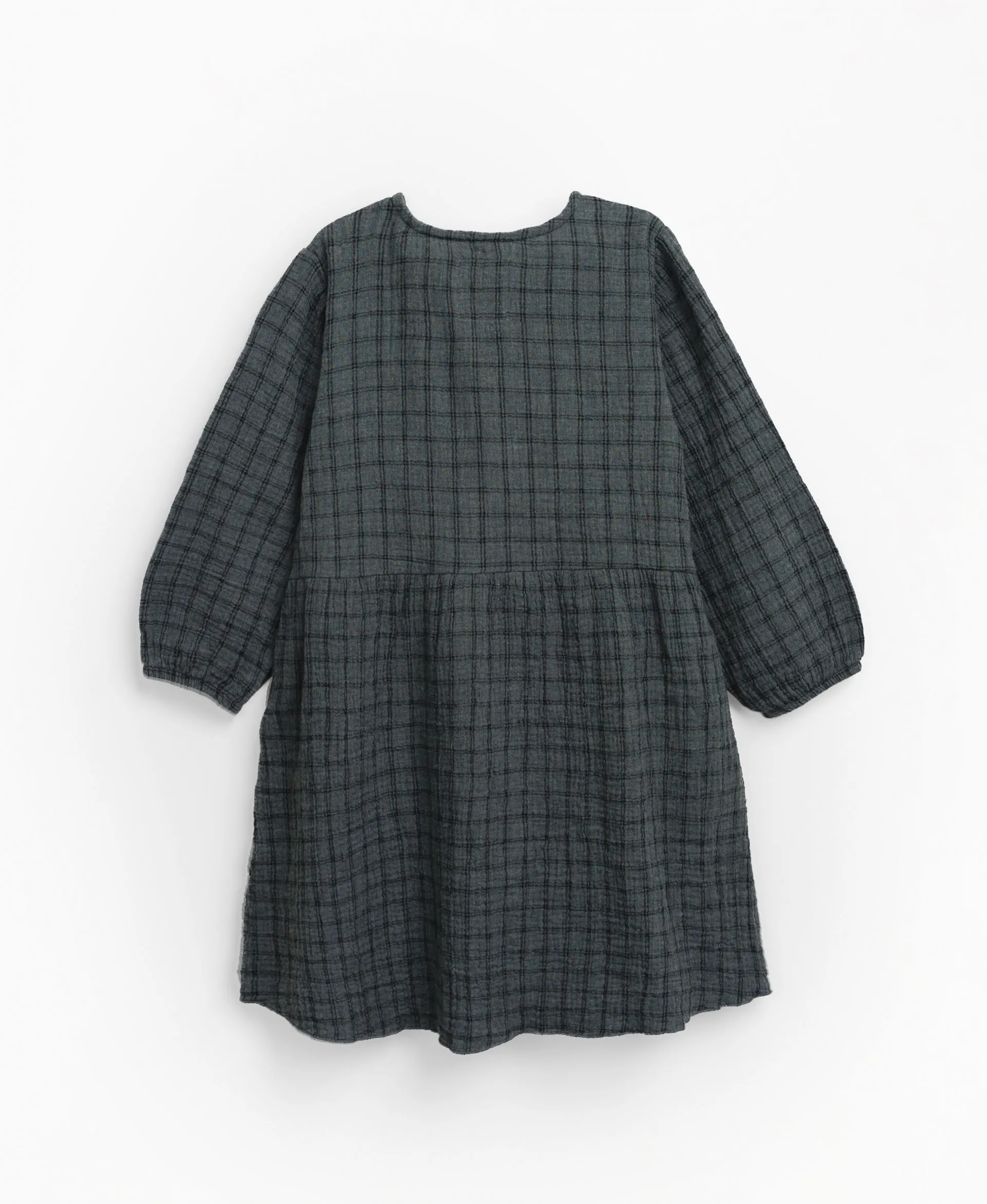Vestido de tela con estampado de ajedrez | Mother Lúcia