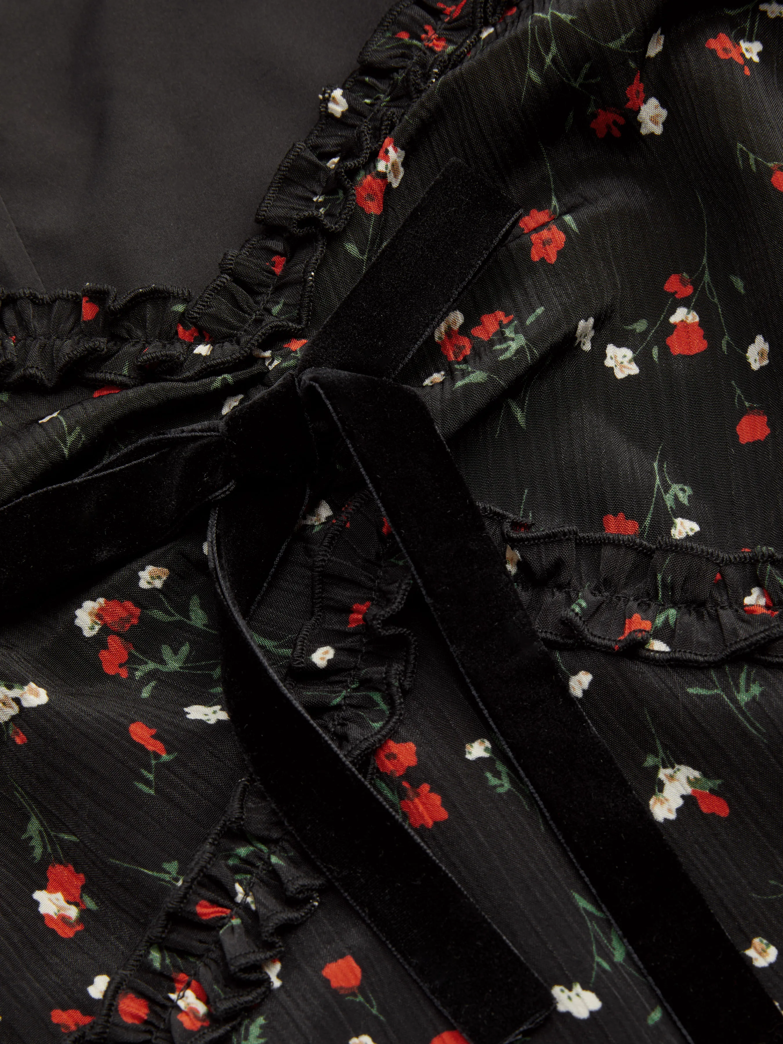 Vestido Midi de Manga Abullonada con Lazo y Estampado Floral para Curvy