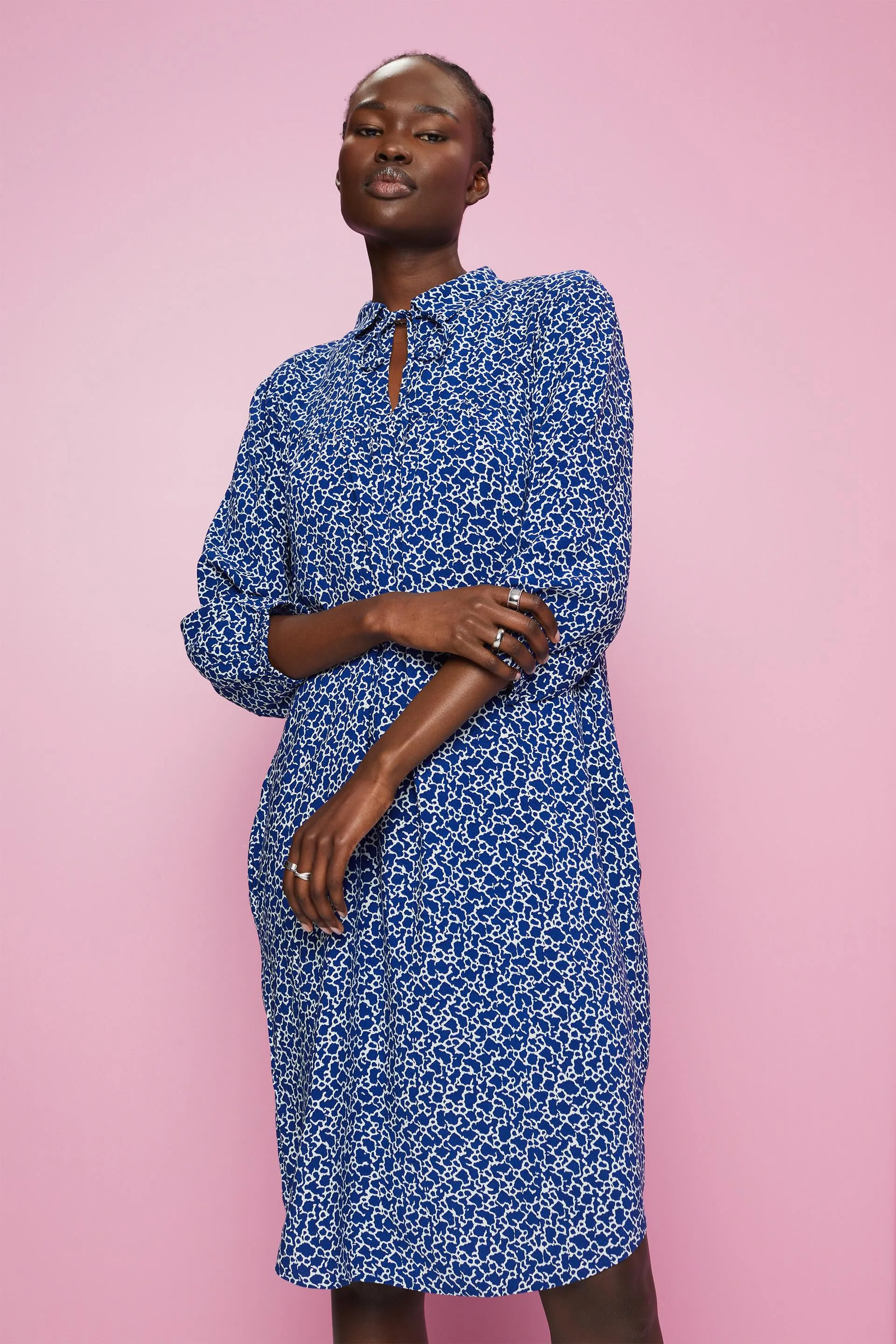 Vestido midi de viscosa con estampado allover
