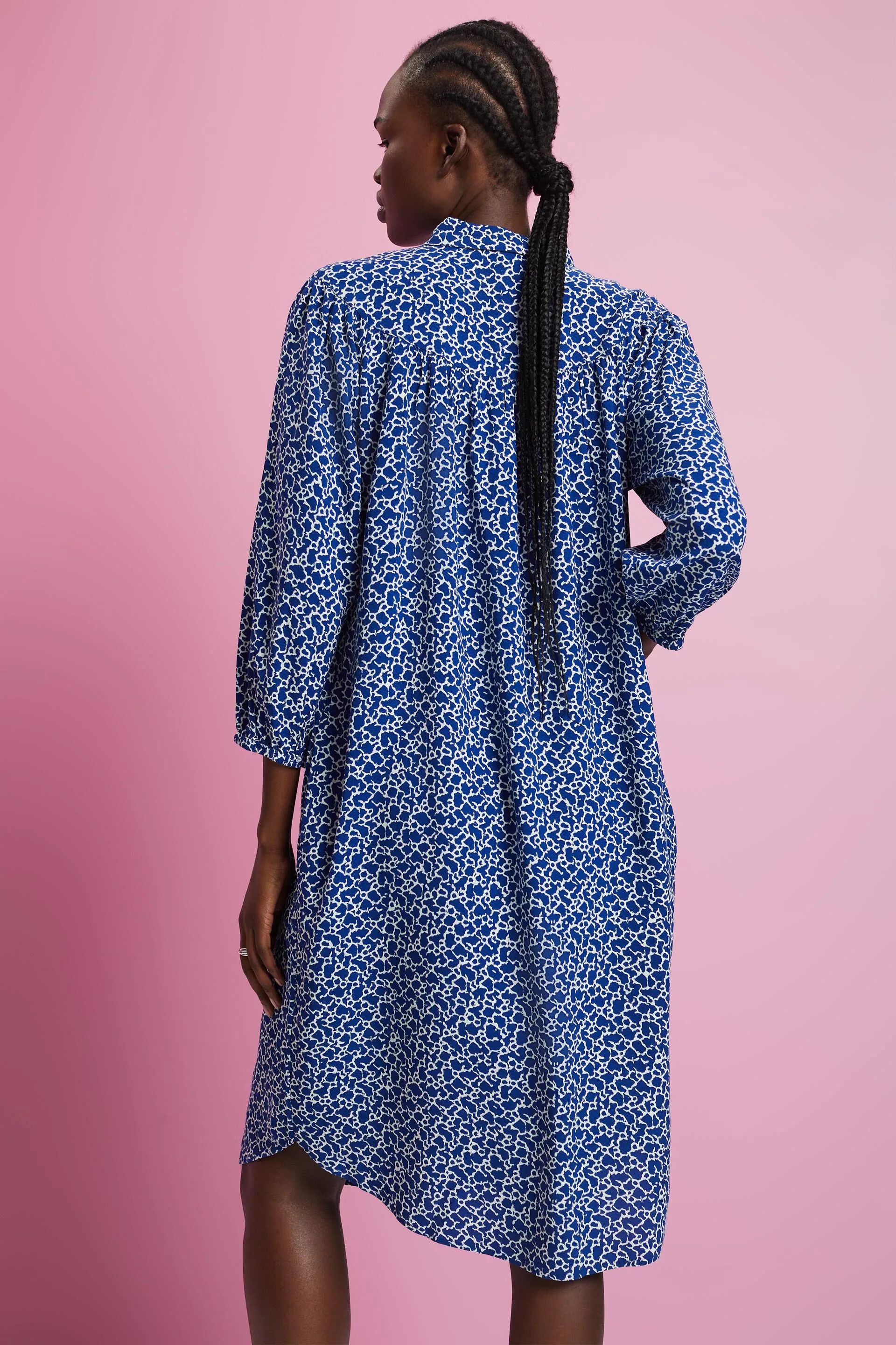 Vestido midi de viscosa con estampado allover