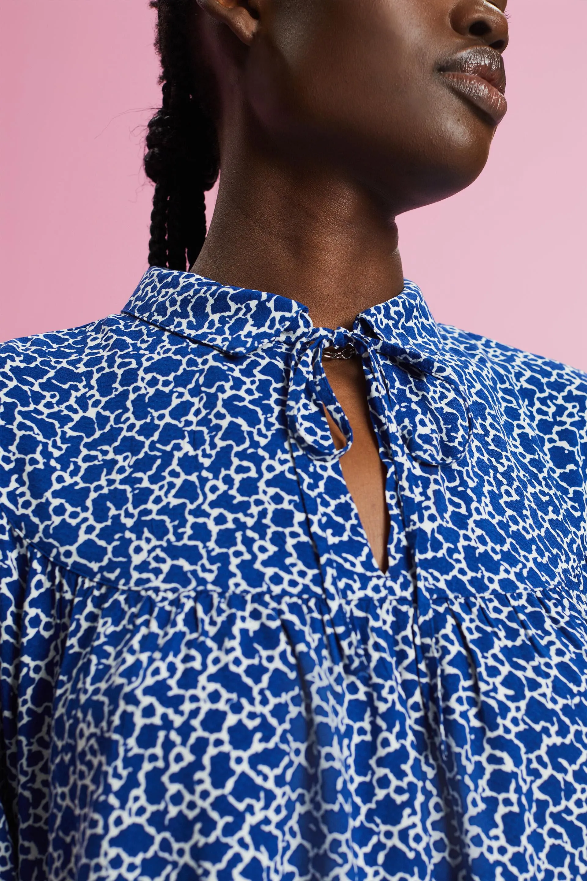Vestido midi de viscosa con estampado allover