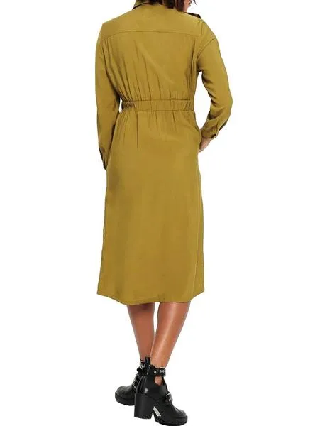 vestido only larya amarillo para mujer