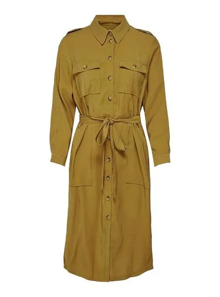 vestido only larya amarillo para mujer