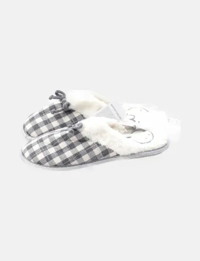 Women'secret Zapatillas de casa estampado cuadros