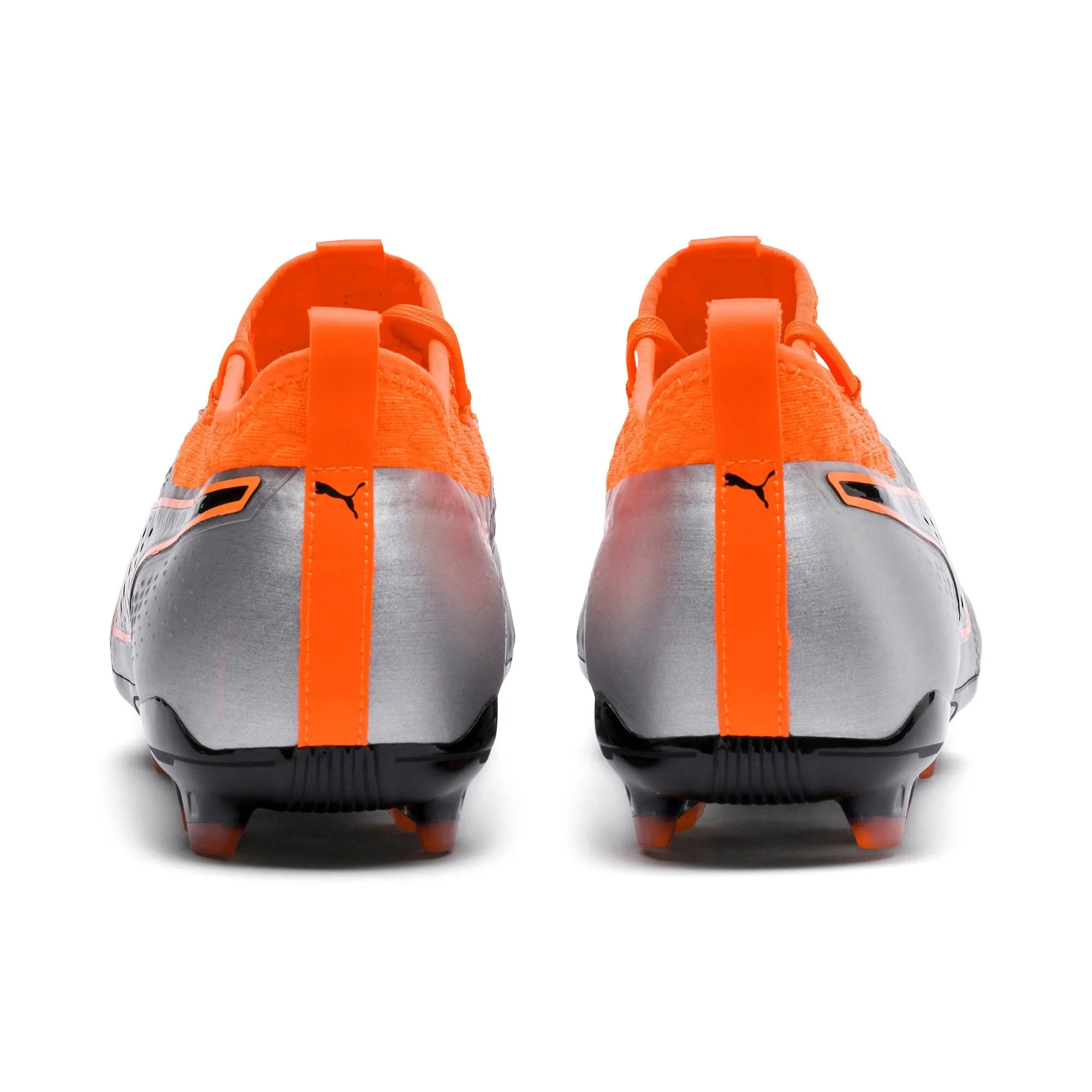 Zapatos Fútbol Hombre Puma One 2 FG Plateado/Naranjo
