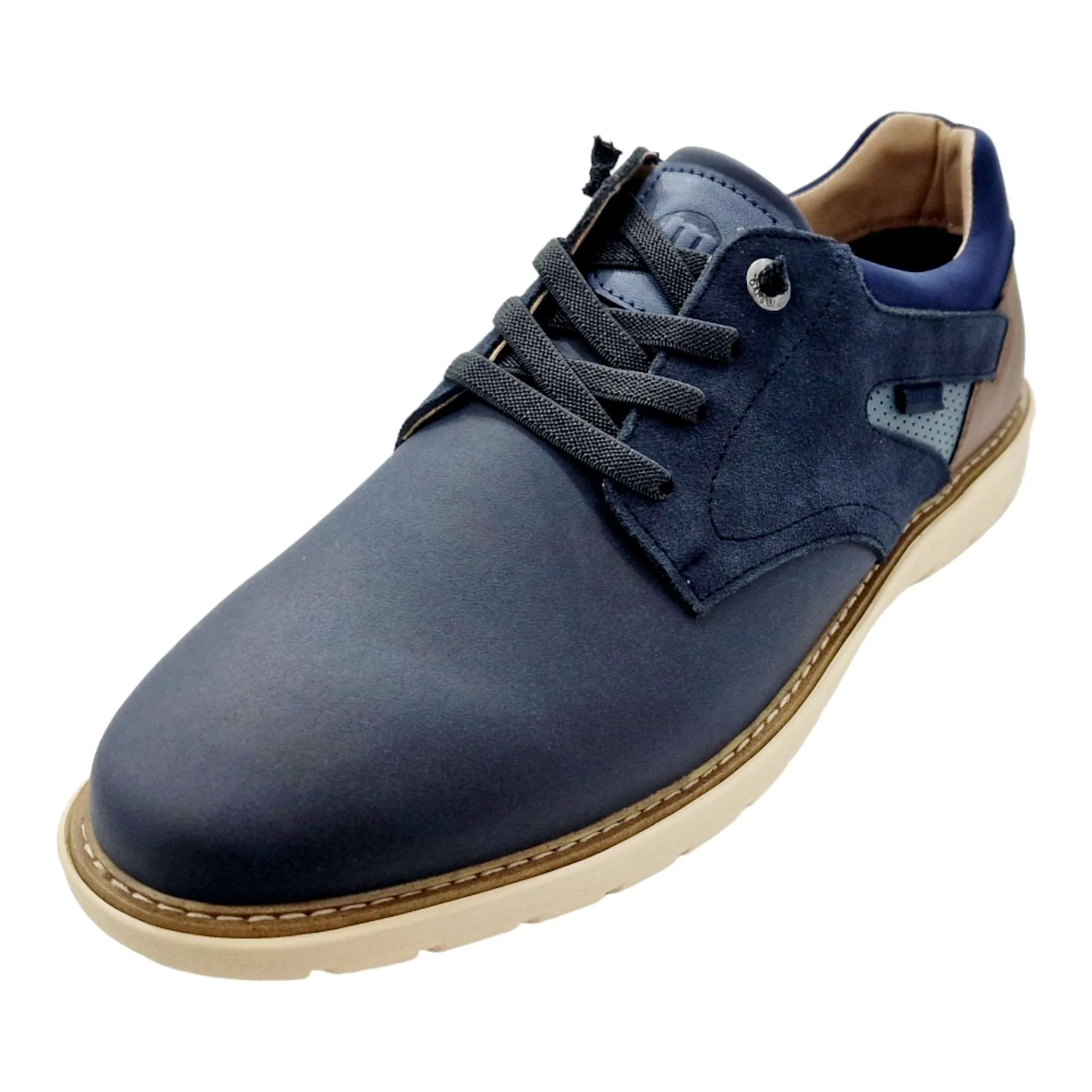 ZAPATOS HOMBRE BLUCHER LIGERO MUSTANG CORDONES ELÁSTICOS MARINO