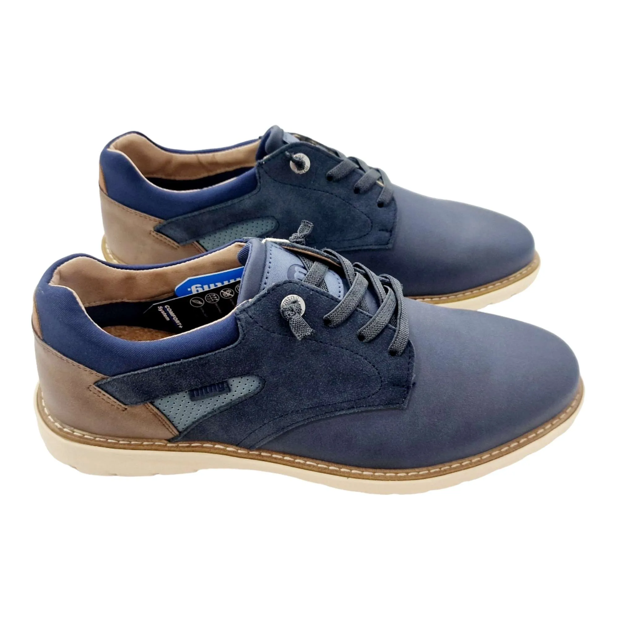 ZAPATOS HOMBRE BLUCHER LIGERO MUSTANG CORDONES ELÁSTICOS MARINO