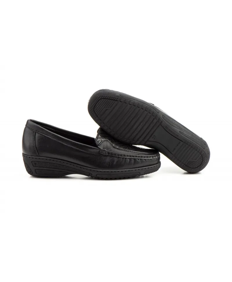 Zapatos Kiowa Mujer Piel Negro Licra