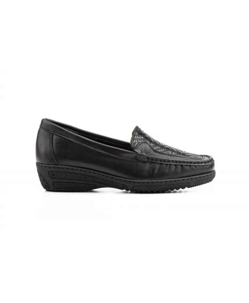 Zapatos Kiowa Mujer Piel Negro Licra
