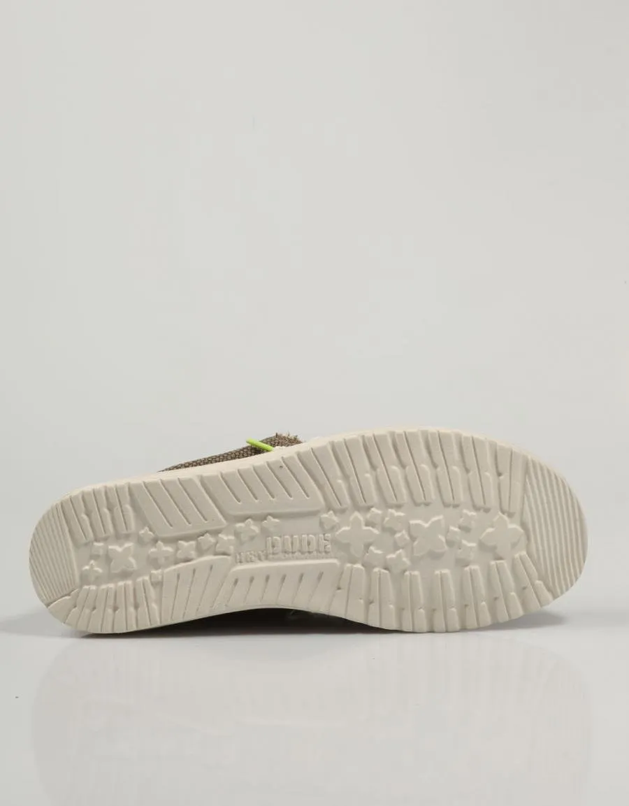  zapatos sport DUDE Wally en Kaki 82106