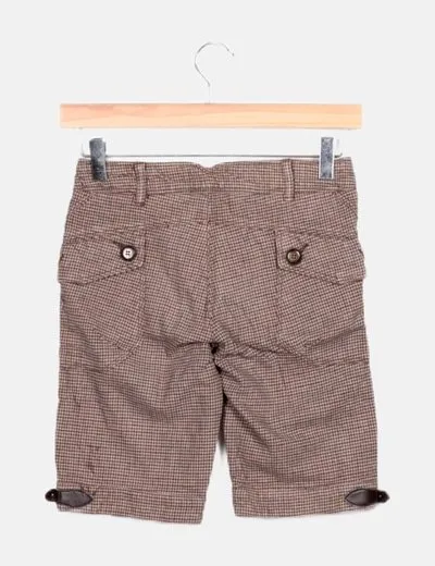 Zara Bermuda multicolor estampado cuadros